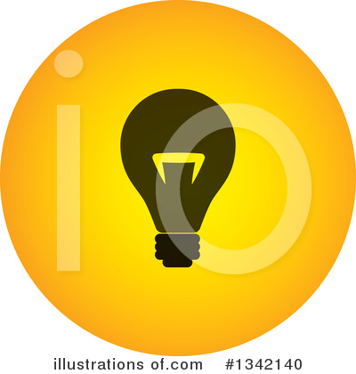 Royalty-Free (RF) Light Bulb Clipart Illustration by ColorMagic - Stock Sample #1342140