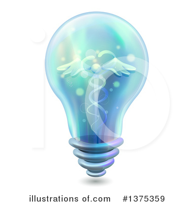 Royalty-Free (RF) Light Bulb Clipart Illustration by BNP Design Studio - Stock Sample #1375359