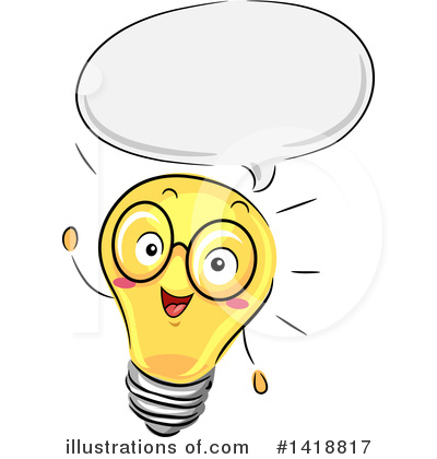Royalty-Free (RF) Light Bulb Clipart Illustration by BNP Design Studio - Stock Sample #1418817