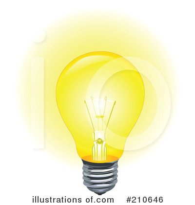 Royalty-Free (RF) Light Bulb Clipart Illustration by yayayoyo - Stock Sample #210646