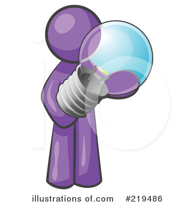 Royalty-Free (RF) Light Bulb Clipart Illustration by Leo Blanchette - Stock Sample #219486