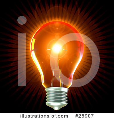 Royalty-Free (RF) Light Bulb Clipart Illustration by Tonis Pan - Stock Sample #28907
