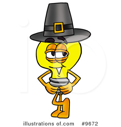 Royalty-Free (RF) Light Bulb Clipart Illustration by Mascot Junction - Stock Sample #9672