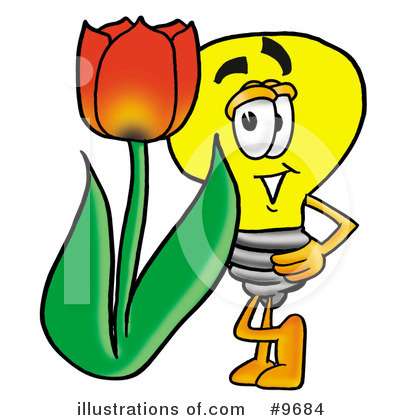 Royalty-Free (RF) Light Bulb Clipart Illustration by Mascot Junction - Stock Sample #9684