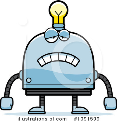 Light Bulb Robot Clipart #1091599 by Cory Thoman