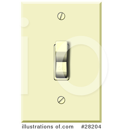 Royalty-Free (RF) Light Switch Clipart Illustration by djart - Stock Sample #28204