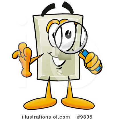 Royalty-Free (RF) Light Switch Clipart Illustration by Mascot Junction - Stock Sample #9805