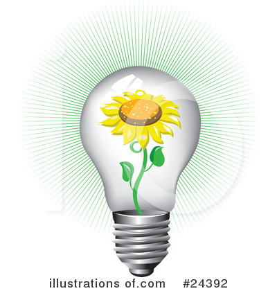 Royalty-Free (RF) Lightbulb Clipart Illustration by Eugene - Stock Sample #24392