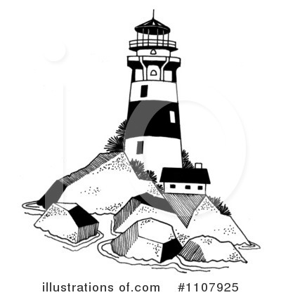 Royalty-Free (RF) Lighthouse Clipart Illustration by LoopyLand - Stock Sample #1107925