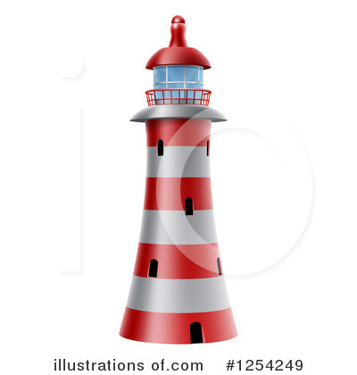 Lighthouse Clipart #1254249 by AtStockIllustration