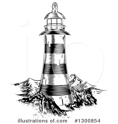 Royalty-Free (RF) Lighthouse Clipart Illustration by AtStockIllustration - Stock Sample #1300854