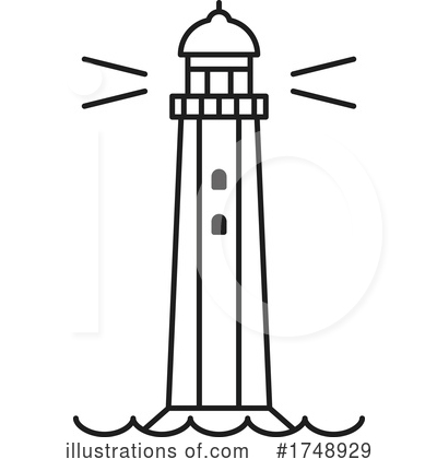 Royalty-Free (RF) Lighthouse Clipart Illustration by Vector Tradition SM - Stock Sample #1748929