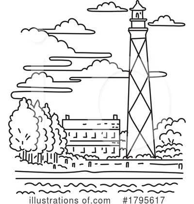 Royalty-Free (RF) Lighthouse Clipart Illustration by patrimonio - Stock Sample #1795617