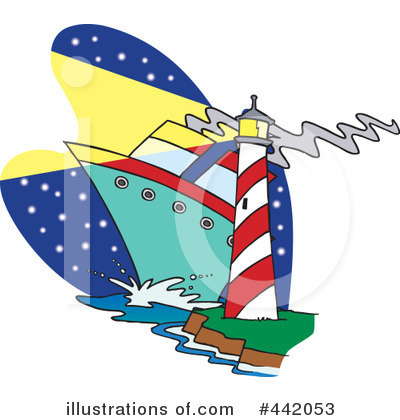 Royalty-Free (RF) Lighthouse Clipart Illustration by toonaday - Stock Sample #442053