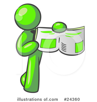 Royalty-Free (RF) Lime Green Collection Clipart Illustration by Leo Blanchette - Stock Sample #24360