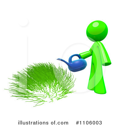 Royalty-Free (RF) Lime Green Man Clipart Illustration by Leo Blanchette - Stock Sample #1106003