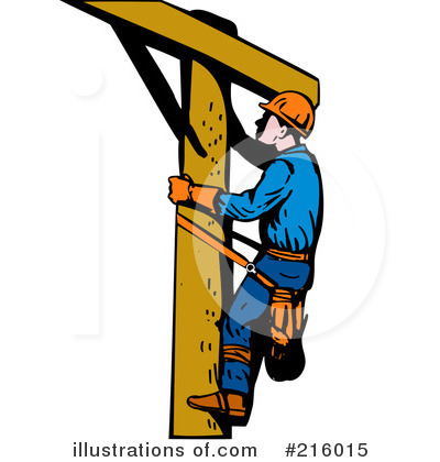 Royalty-Free (RF) Lineman Clipart Illustration by patrimonio - Stock Sample #216015