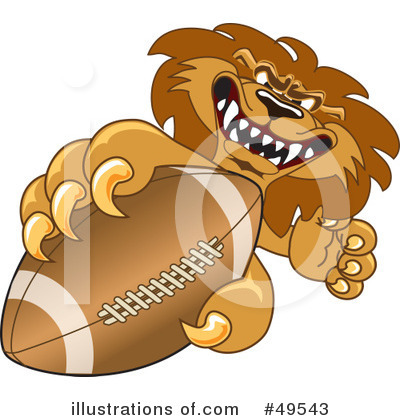 Football Clipart #49543 by Mascot Junction
