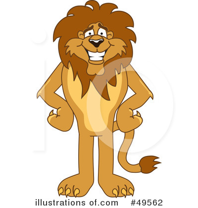 Lion School Mascot Clipart #49562 by Mascot Junction