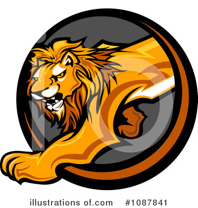 Royalty-Free (RF) Lion Clipart Illustration by Chromaco - Stock Sample #1087841