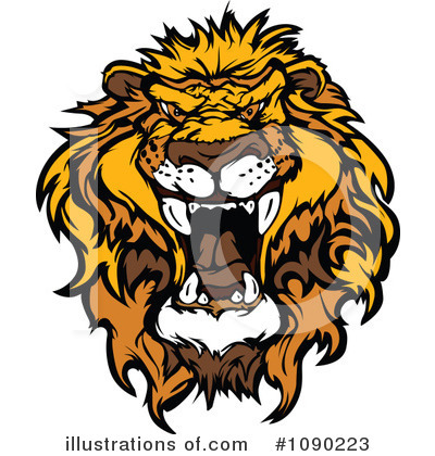 Royalty-Free (RF) Lion Clipart Illustration by Chromaco - Stock Sample #1090223