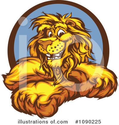 Royalty-Free (RF) Lion Clipart Illustration by Chromaco - Stock Sample #1090225