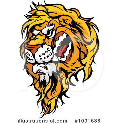 Royalty-Free (RF) Lion Clipart Illustration by Chromaco - Stock Sample #1091638