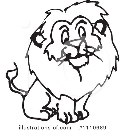 Royalty-Free (RF) Lion Clipart Illustration by Dennis Holmes Designs - Stock Sample #1110689