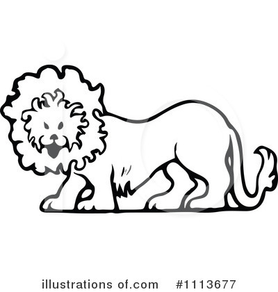 Royalty-Free (RF) Lion Clipart Illustration by Prawny Vintage - Stock Sample #1113677