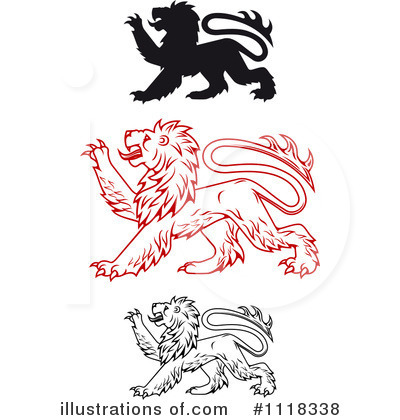 Heraldic Lion Clipart #1118338 by Vector Tradition SM