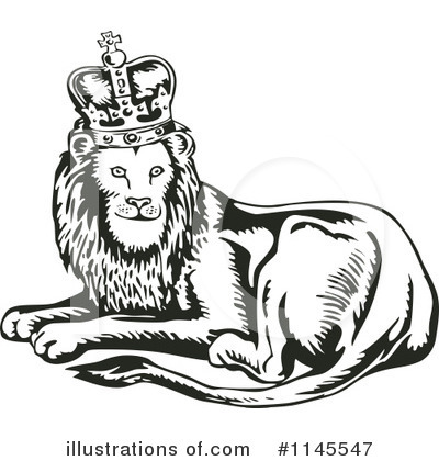 Royalty-Free (RF) Lion Clipart Illustration by patrimonio - Stock Sample #1145547