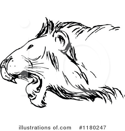 Royalty-Free (RF) Lion Clipart Illustration by Prawny Vintage - Stock Sample #1180247