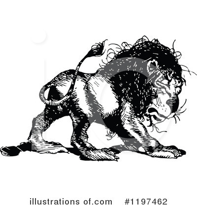Royalty-Free (RF) Lion Clipart Illustration by Prawny Vintage - Stock Sample #1197462