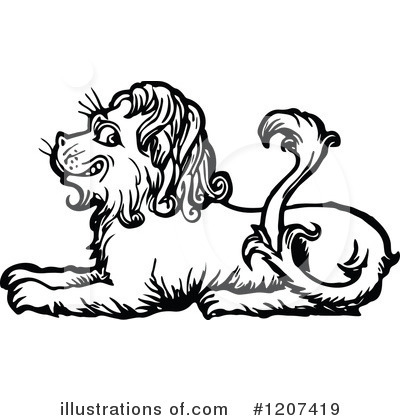 Royalty-Free (RF) Lion Clipart Illustration by Prawny Vintage - Stock Sample #1207419