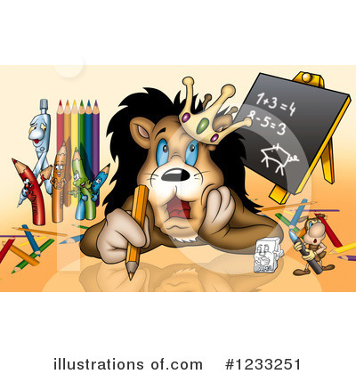 Royalty-Free (RF) Lion Clipart Illustration by dero - Stock Sample #1233251