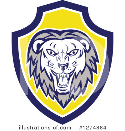 Royalty-Free (RF) Lion Clipart Illustration by patrimonio - Stock Sample #1274884