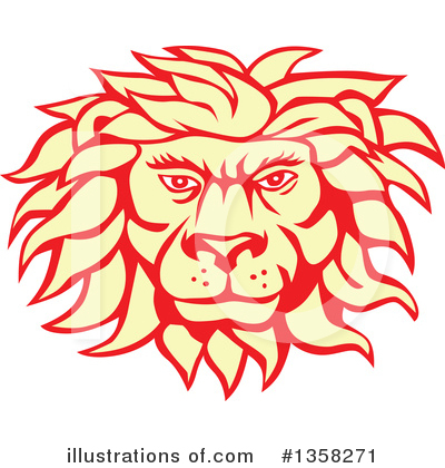 Royalty-Free (RF) Lion Clipart Illustration by patrimonio - Stock Sample #1358271