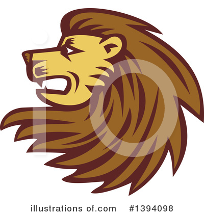 Royalty-Free (RF) Lion Clipart Illustration by patrimonio - Stock Sample #1394098