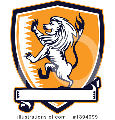 Royalty-Free (RF) Lion Clipart Illustration by patrimonio - Stock Sample #1394099