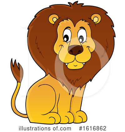 Royalty-Free (RF) Lion Clipart Illustration by visekart - Stock Sample #1616862