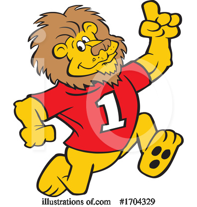 Royalty-Free (RF) Lion Clipart Illustration by Johnny Sajem - Stock Sample #1704329