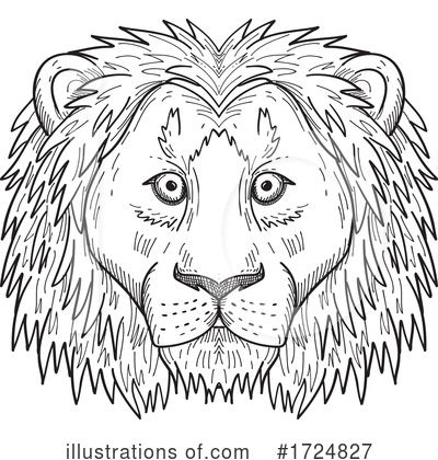 Royalty-Free (RF) Lion Clipart Illustration by patrimonio - Stock Sample #1724827