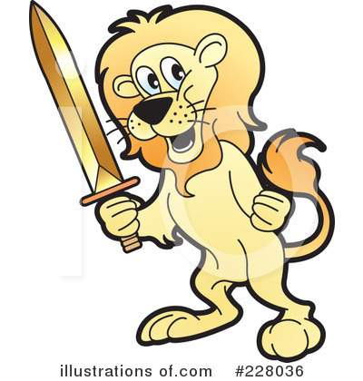 Royalty-Free (RF) Lion Clipart Illustration by Lal Perera - Stock Sample #228036