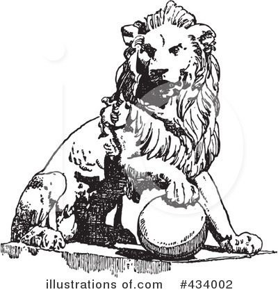 Royalty-Free (RF) Lion Clipart Illustration by BestVector - Stock Sample #434002