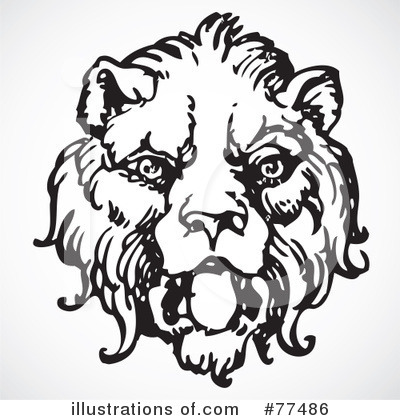 Royalty-Free (RF) Lion Clipart Illustration by BestVector - Stock Sample #77486
