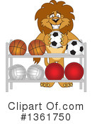 Lion School Mascot Clipart #1361750 by Mascot Junction