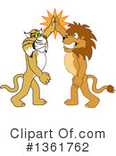 Lion School Mascot Clipart #1361762 by Mascot Junction