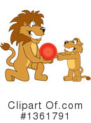 Lion School Mascot Clipart #1361791 by Mascot Junction