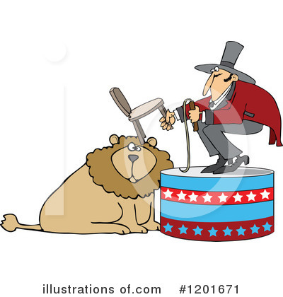 Royalty-Free (RF) Lion Tamer Clipart Illustration by djart - Stock Sample #1201671