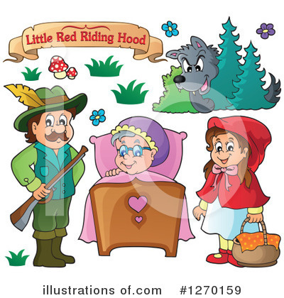 Royalty-Free (RF) Little Red Riding Hood Clipart Illustration by visekart - Stock Sample #1270159